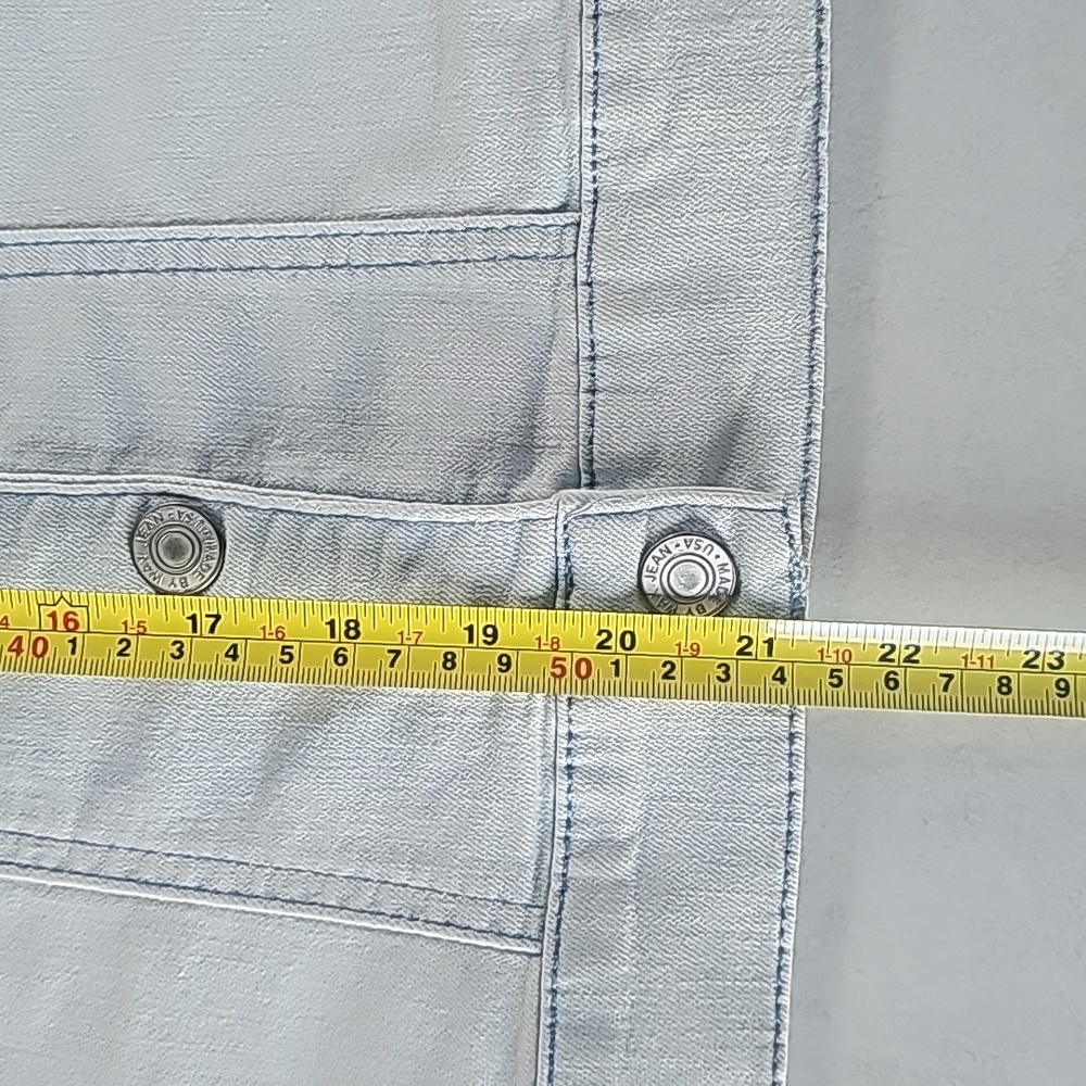 Basic Denim Wax Jean White Wash Vest - Picture 6 of 7